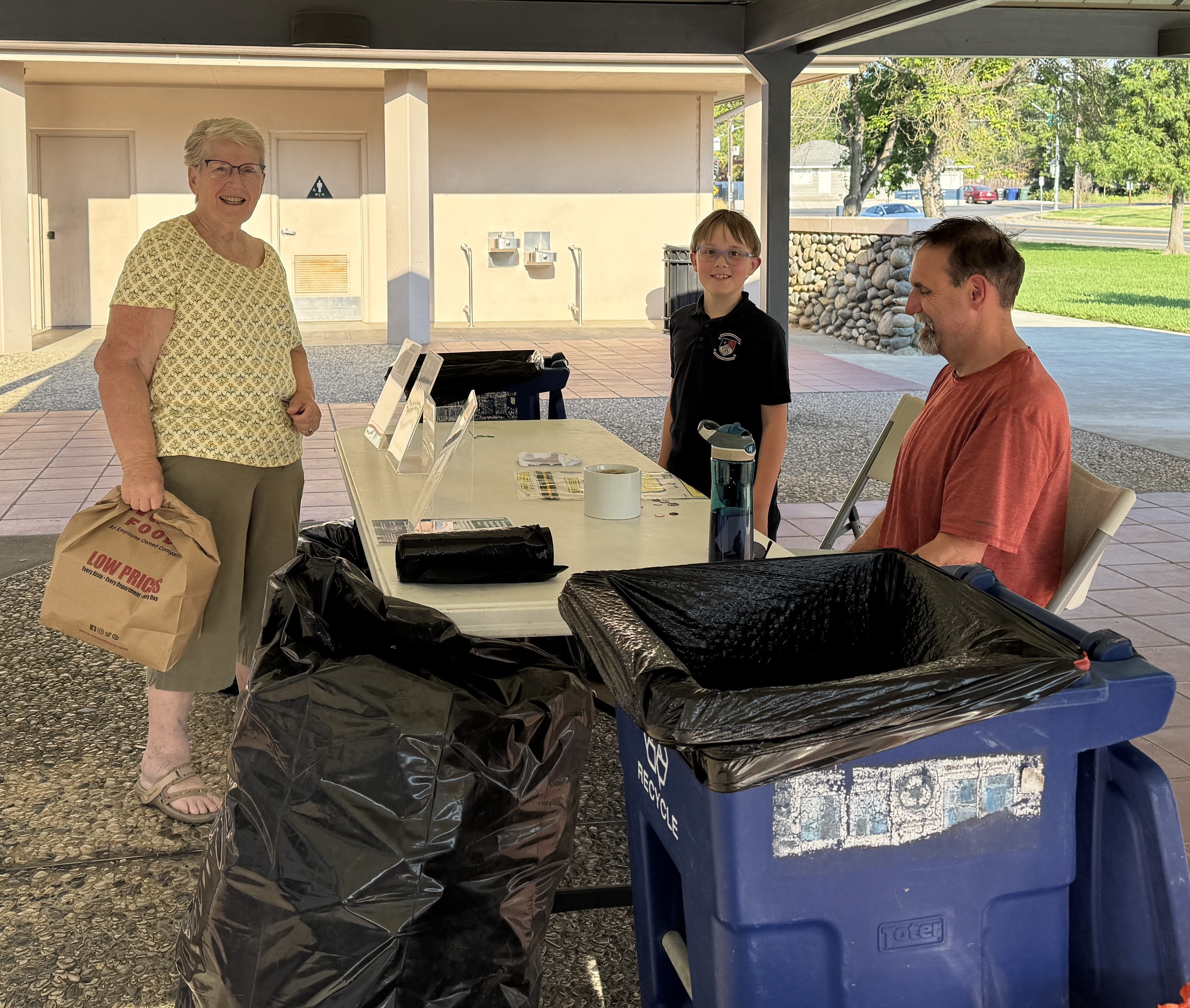 Summer Recycling Challenge Nathan with Joan Cotton