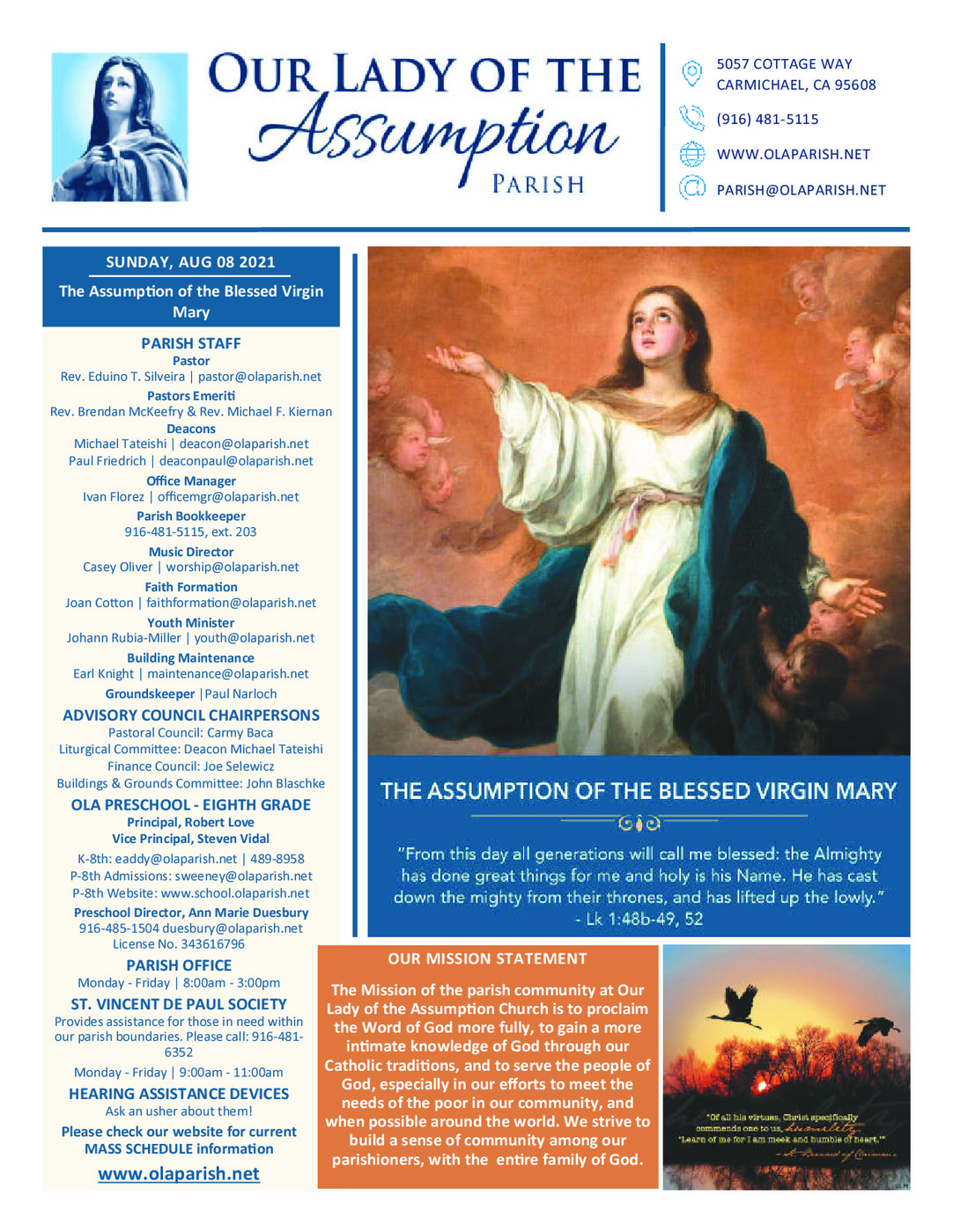 Bulletins Our Lady of the Assumption Parish