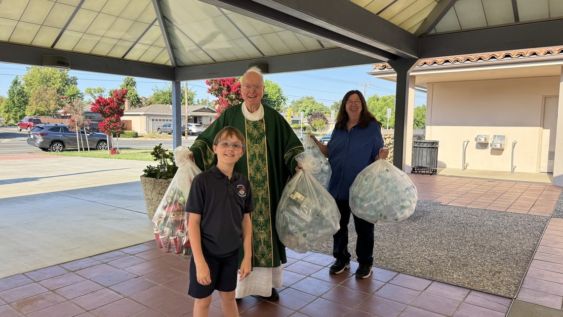 Recycling Challenge Nathan Oliver Fr. Kiernan Marsha