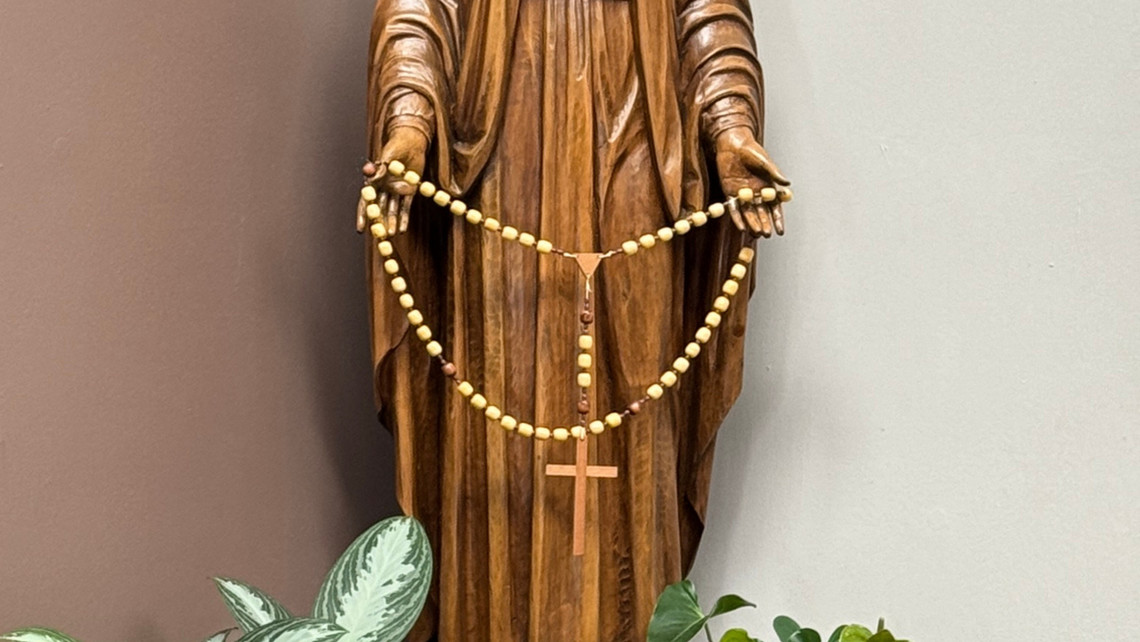 Mary Statue Rosary