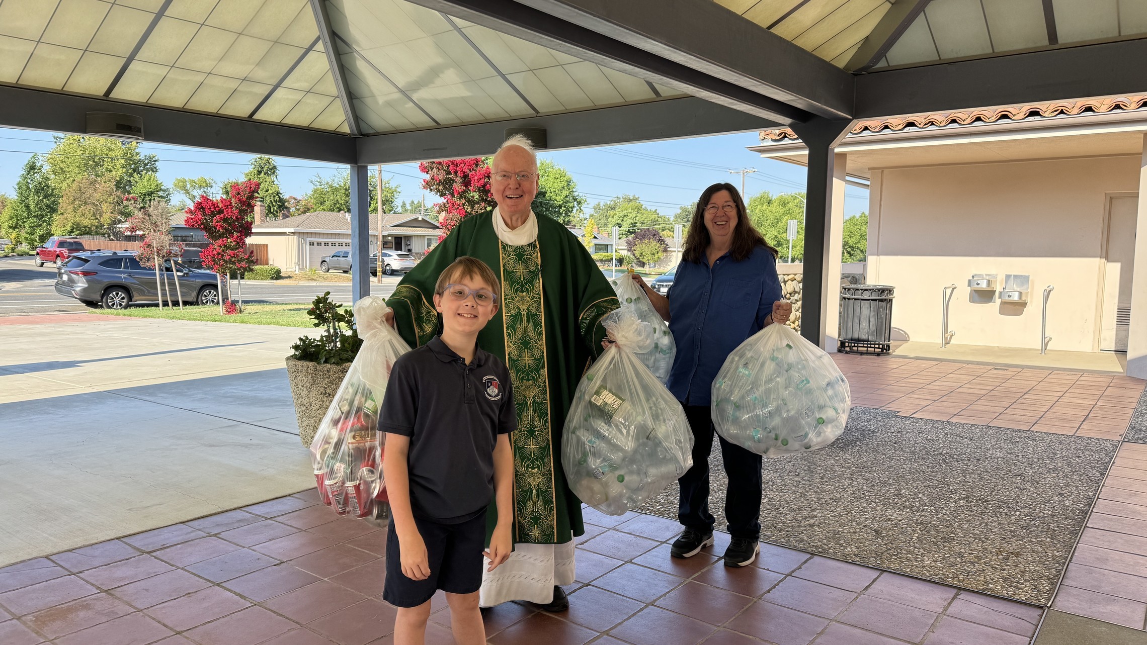 Recycling Challenge Nathan Oliver Fr. Kiernan Marsha